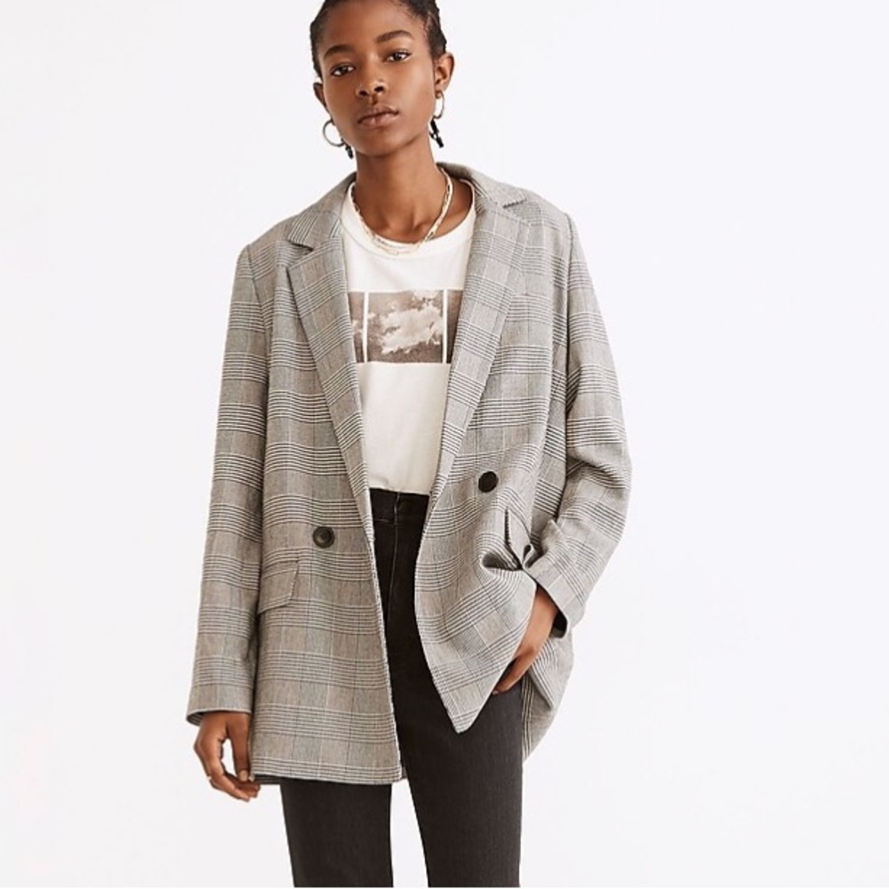 Madewell Dorset Blazer in Edsall Plaid NWT